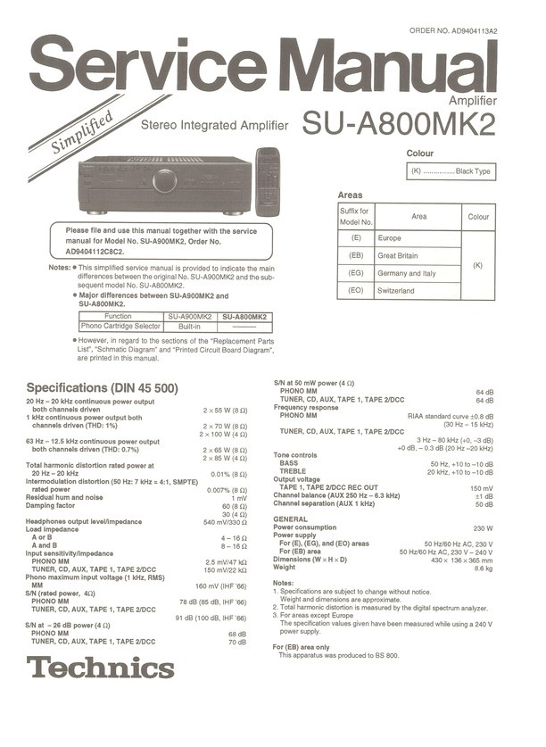 Technics Su-a800mk2  -  4